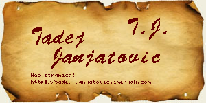 Tadej Janjatović vizit kartica